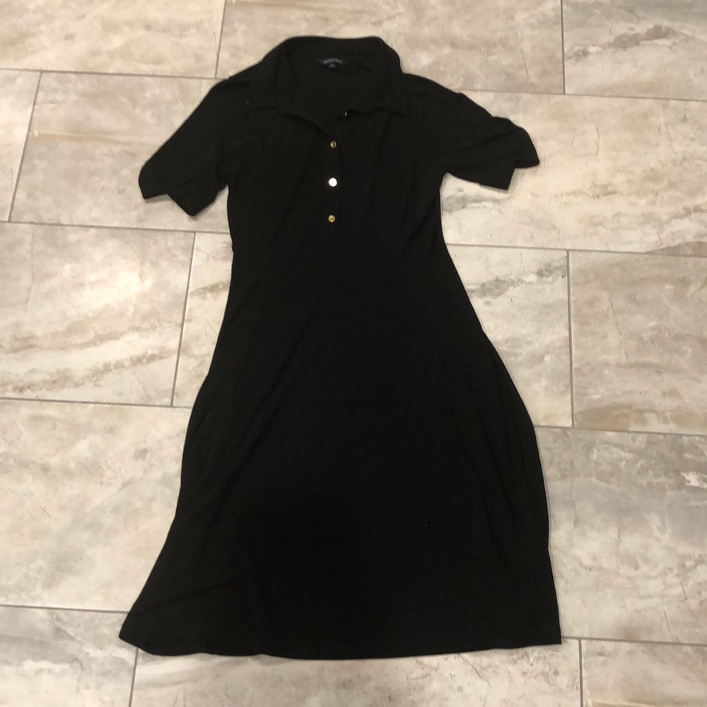 Black Lands’ End Collared Dress